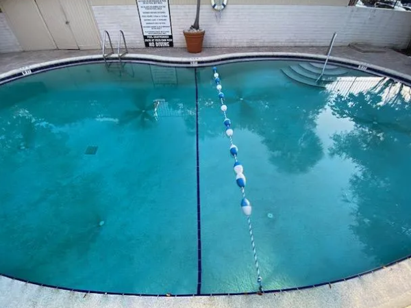Pool before stain removal