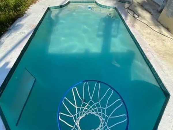 Crystal clear pool after treatment