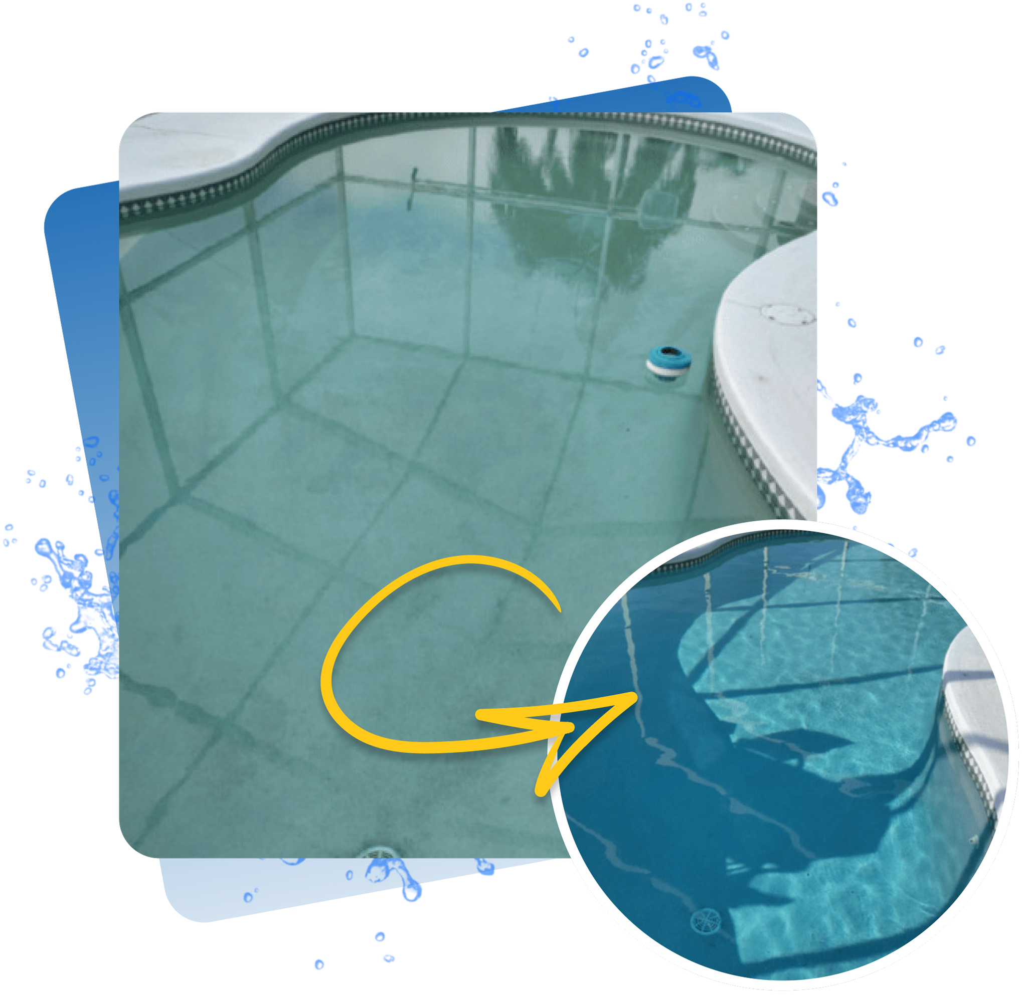 Pool with stains