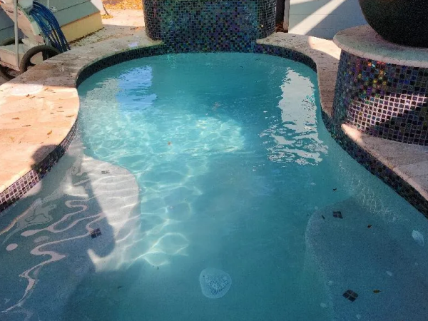 Pool after stain removal