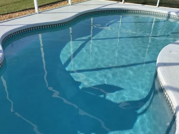 Pool after stain removal