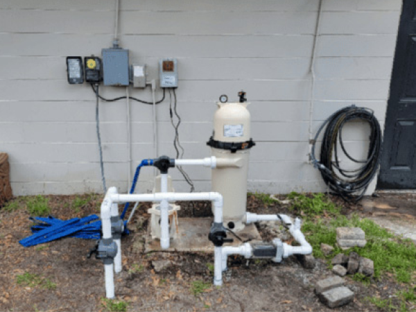 Pool equipment after repair