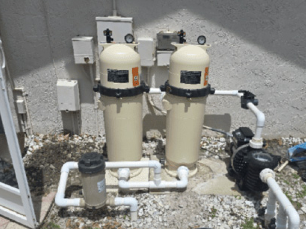 Pool equipment after repair