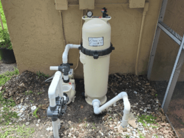 Pool equipment after repair