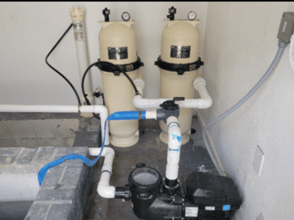 Pool equipment after repair