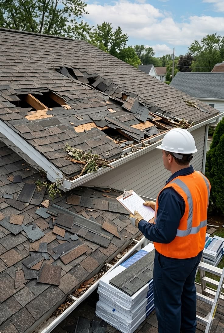 IronPeak crew restoring a storm-damaged roof in Manchester