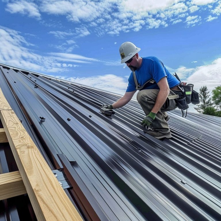 Standing seam metal roof panels in Manchester