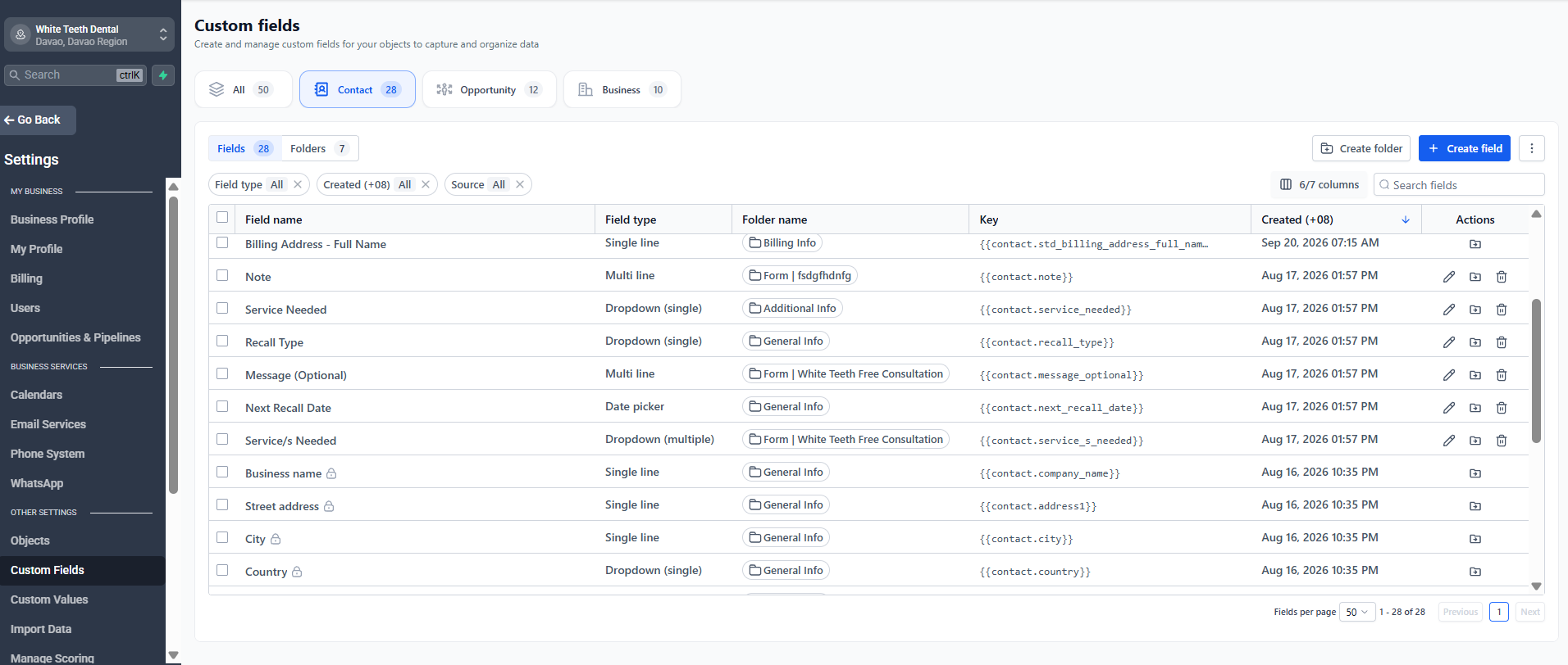 Custom-field architecture