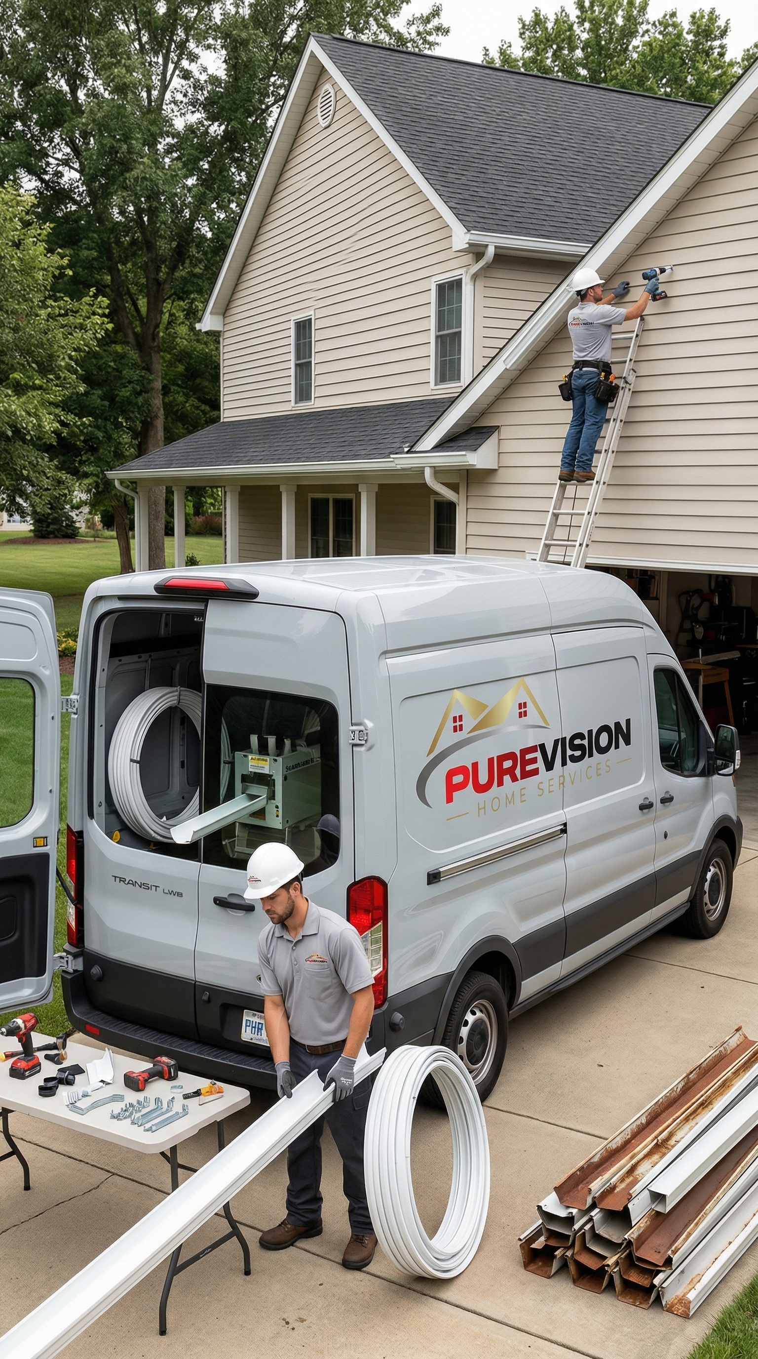 Seamless gutter installation Dallas Texas water management