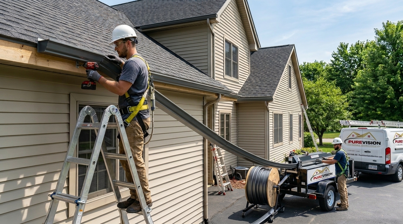 Seamless gutter installation Dallas TX