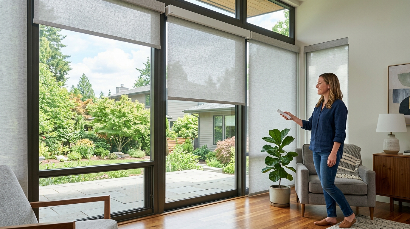 Motorized shades installation Dallas smart home