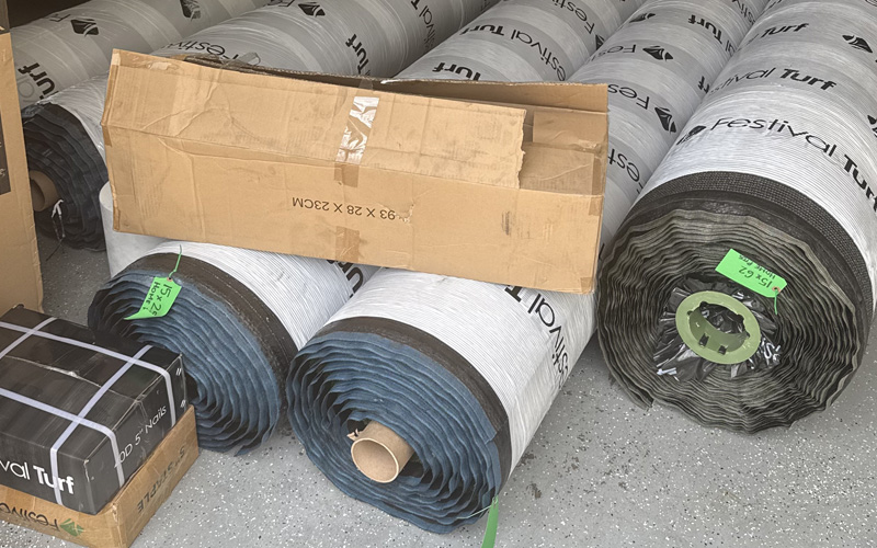 Pet friendly synthetic turf installation Dallas Texas backyard