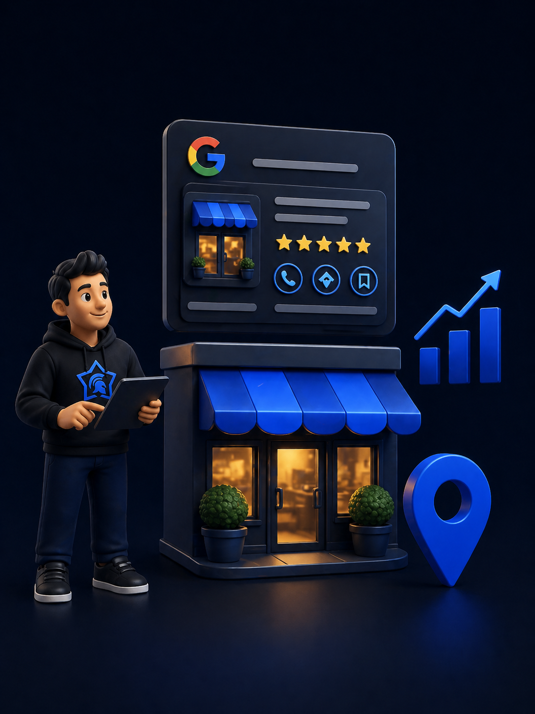 Local SEO for Google Business Profile dashboard graphic
