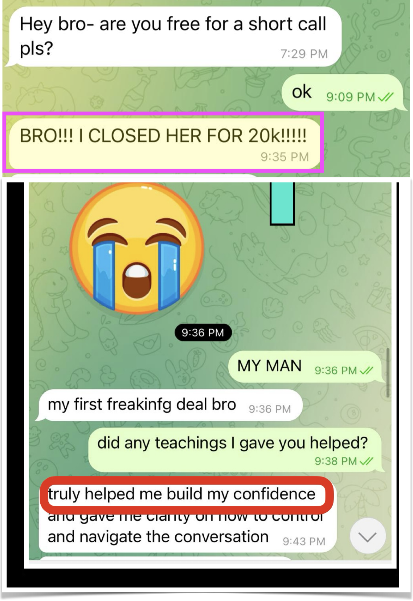 WhatsApp screenshot proof 1