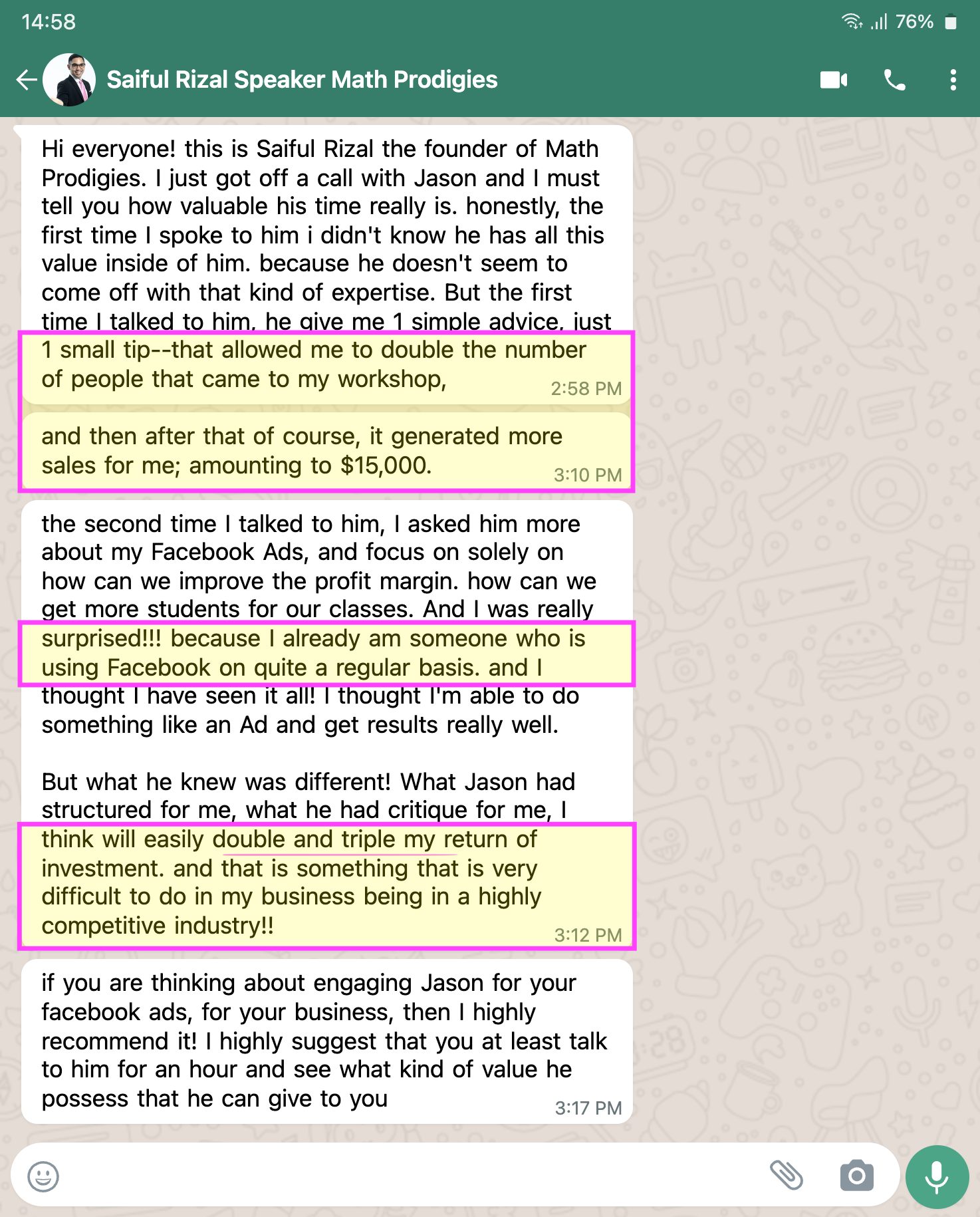 WhatsApp screenshot proof 8