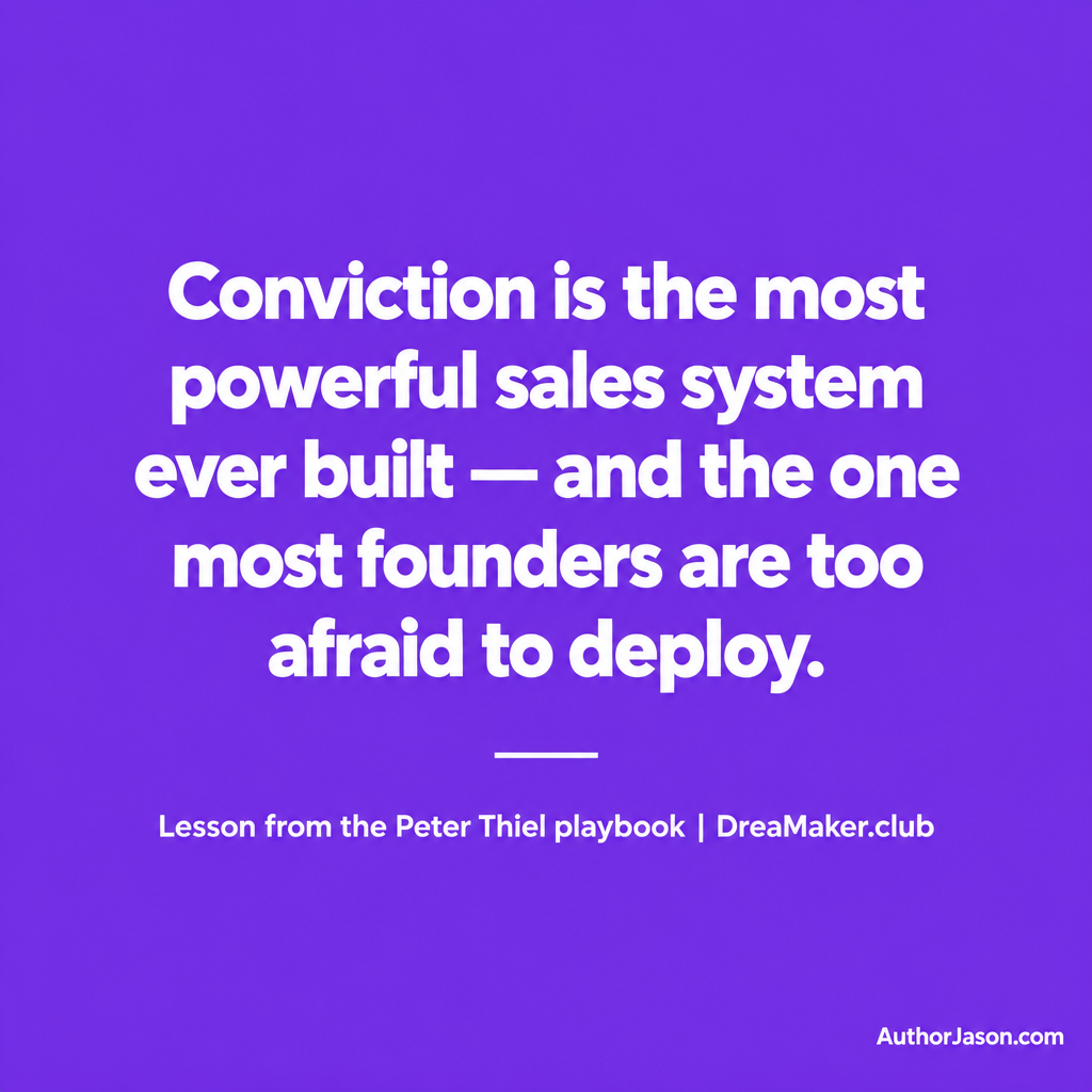 Quote card: Conviction is the most powerful sales system ever built