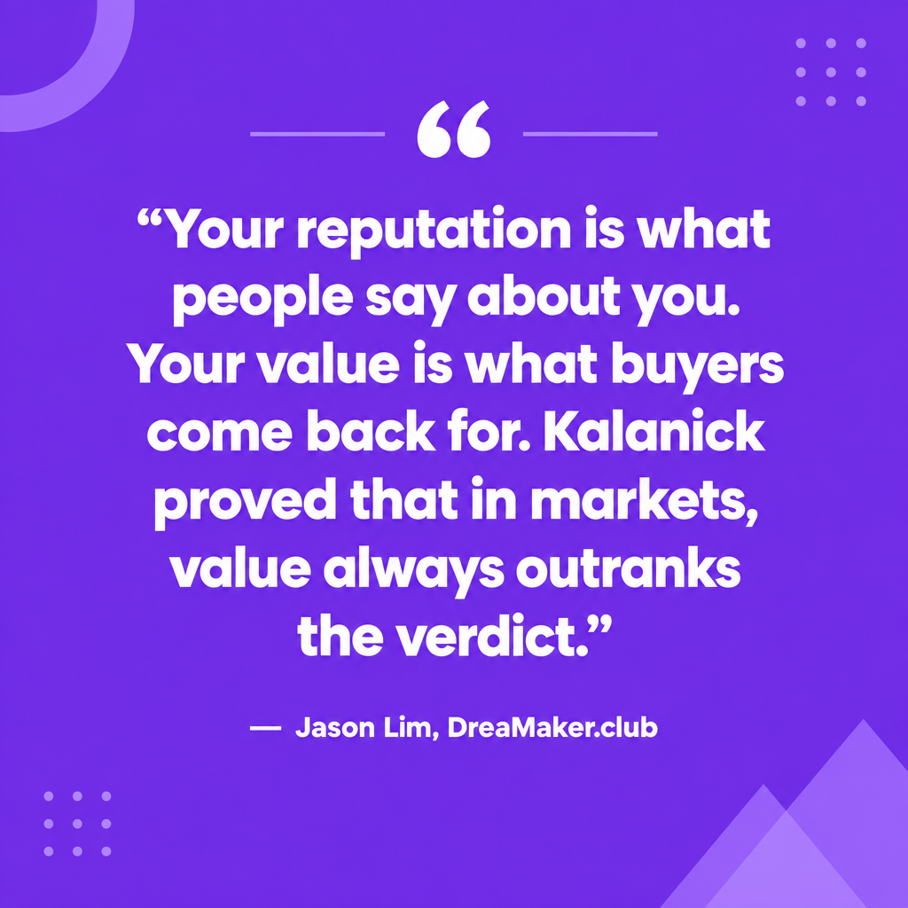 Quote card: Your reputation is what the current market cycle says about you. Your value is what the next market cycle pays for.