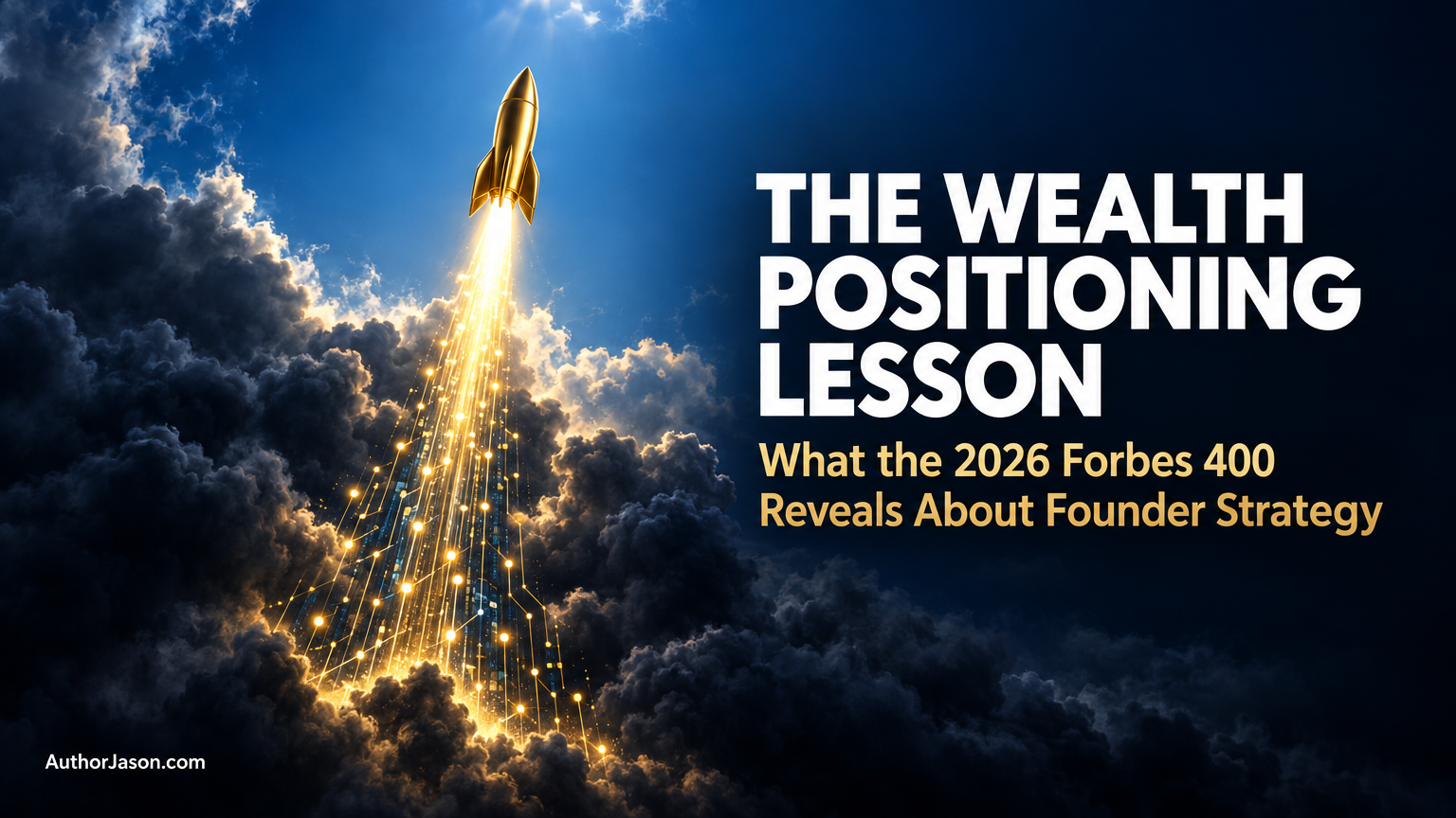 The wealth positioning lesson from the 2026 Forbes 400 — what Jensen Huang's rise reveals about founder strategy