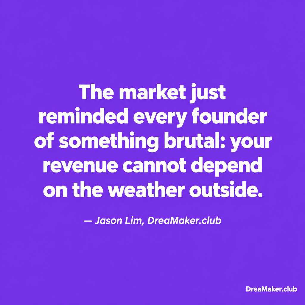 The market just reminded every founder of something brutal: your revenue cannot depend on the weather outside.