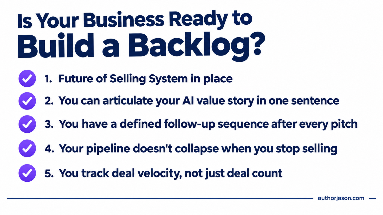 Is Your Business Ready to Build a Backlog? — 5 Conditions Checklist for Startup Founders