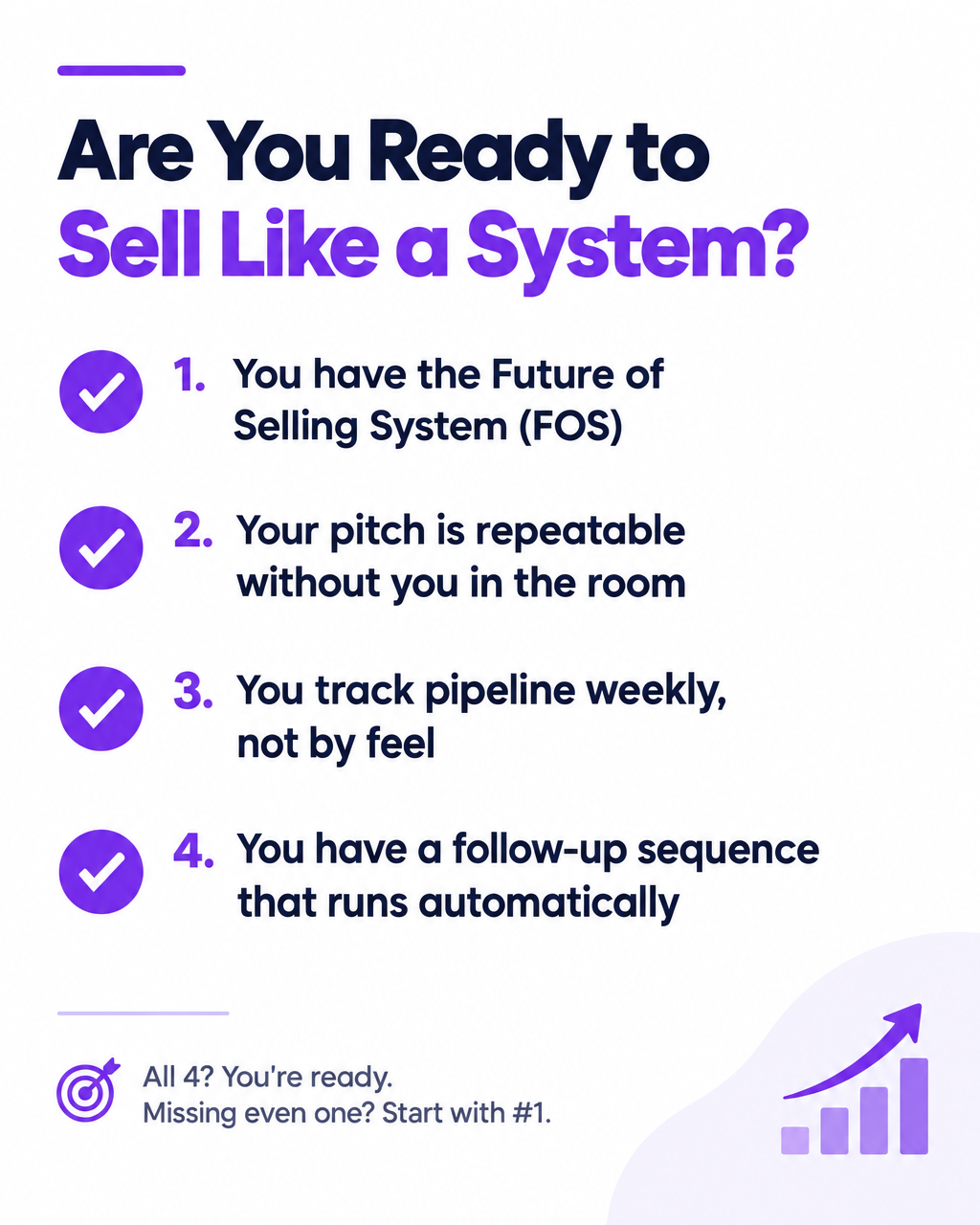 Checklist: Are You Ready to Sell Like a System? 4 conditions every founder needs