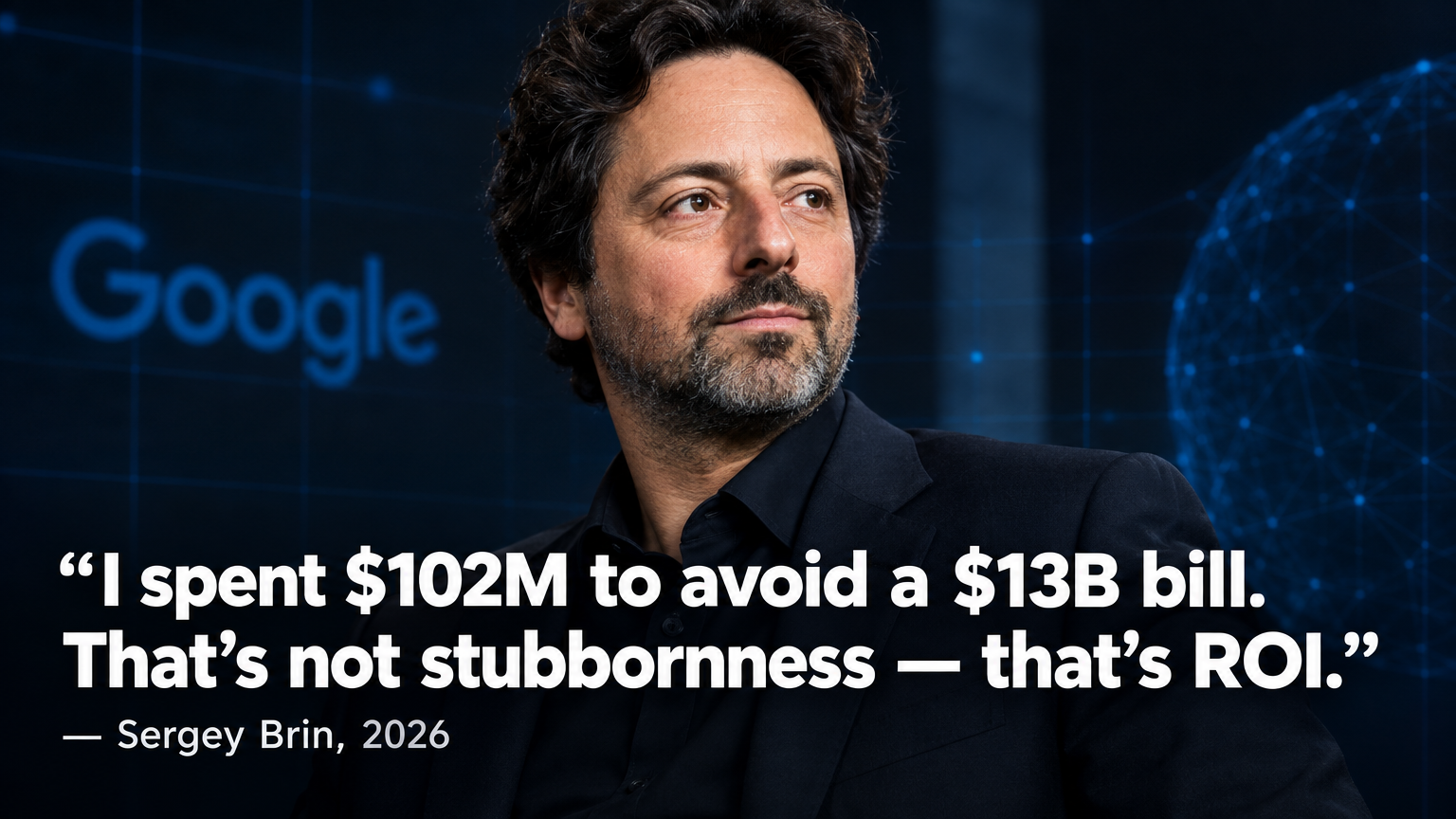 Billionaire Sergey Brin — Google co-founder who spent $102 million fighting California's $13 billion wealth tax and the ROI-clarity lesson every startup founder needs right now