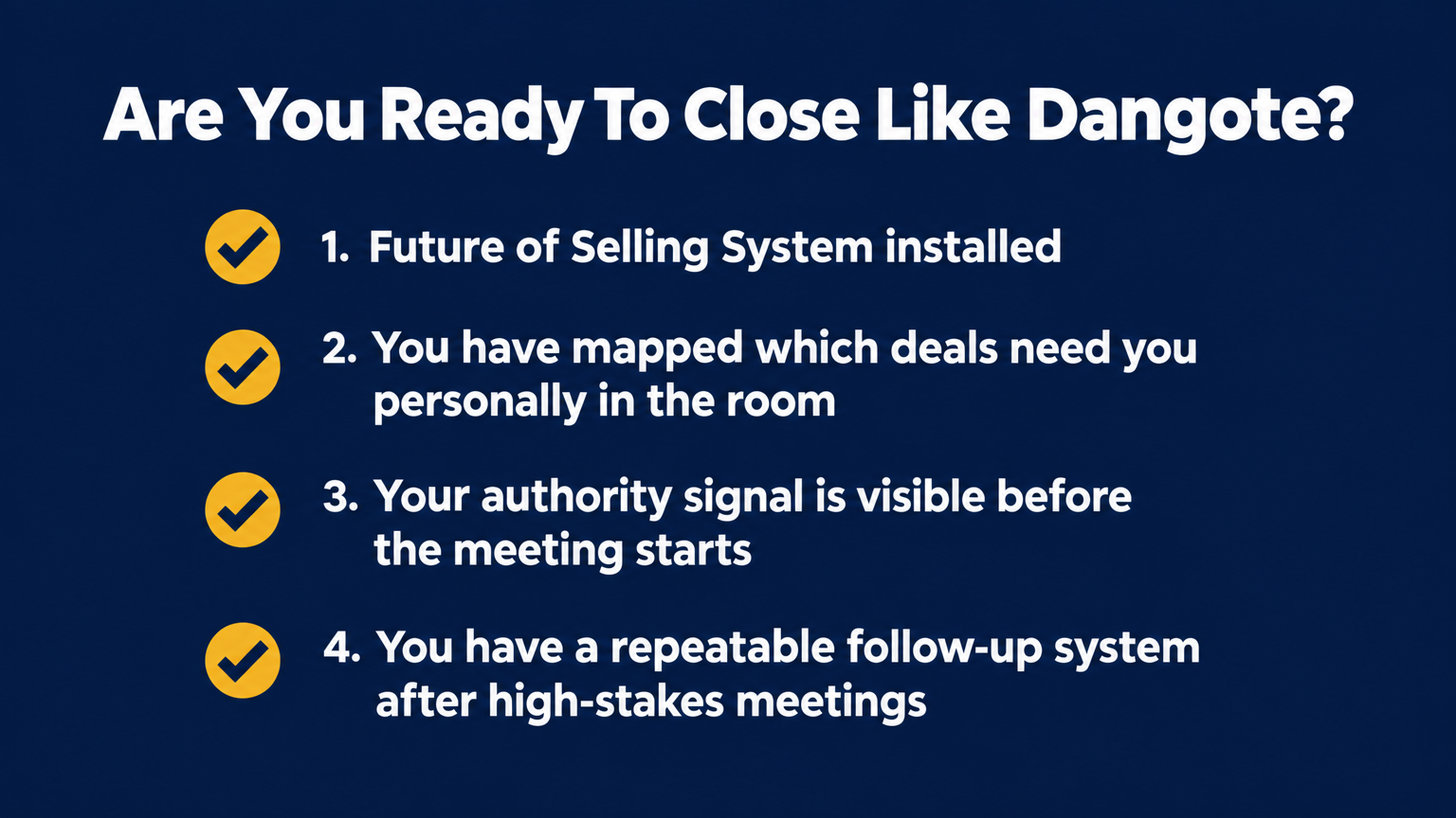 Checklist: Are you ready to close while others wait?