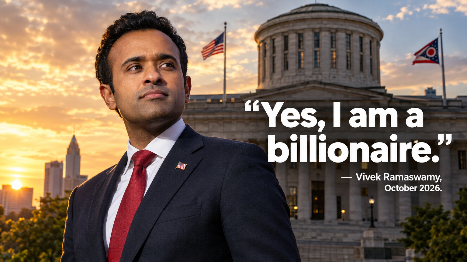 Billionaire Vivek Ramaswamy Ohio state capitol founder lesson