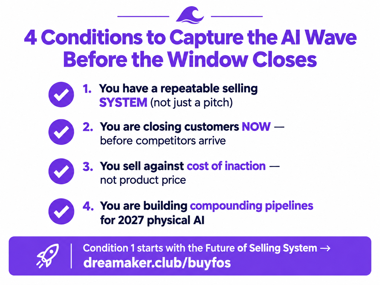 4 conditions to capture the AI wave before the window closes — founder checklist
