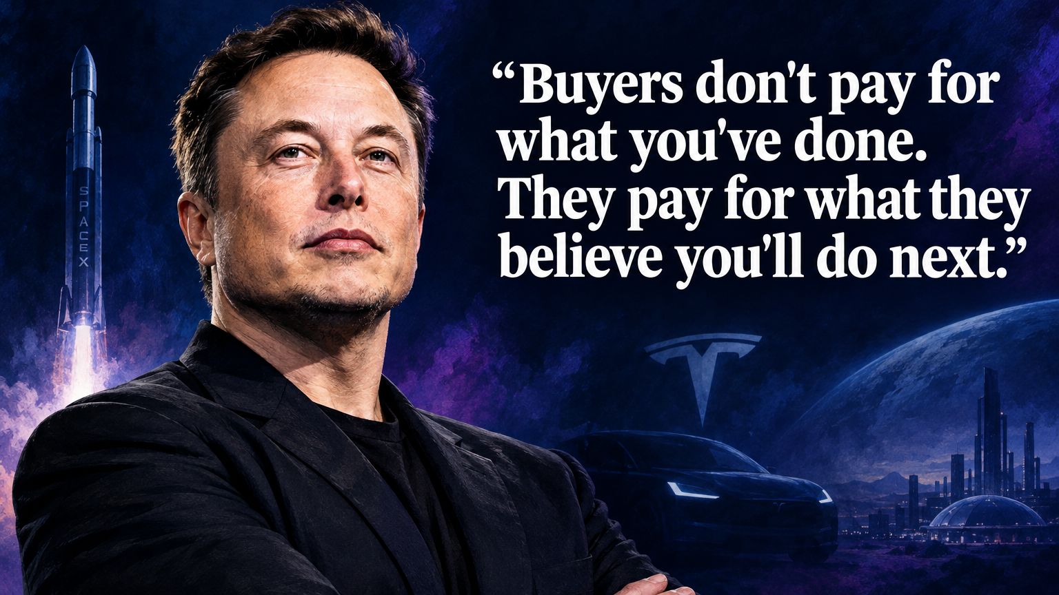Billionaire Elon Musk editorial portrait