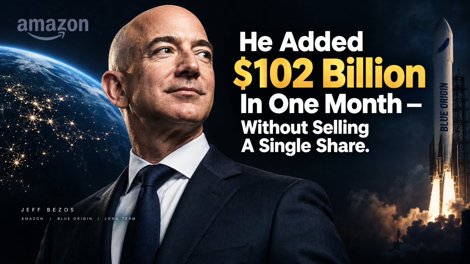 Billionaire Jeff Bezos — the founder who put $30 billion of his own money into Blue Origin before letting a single outside investor in, and the conviction-selling lesson every startup founder needs right now