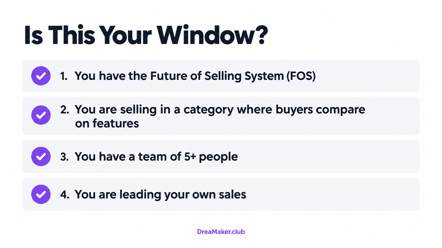 Conditions checklist: Is this your window to act? Four conditions for startup founders to assess