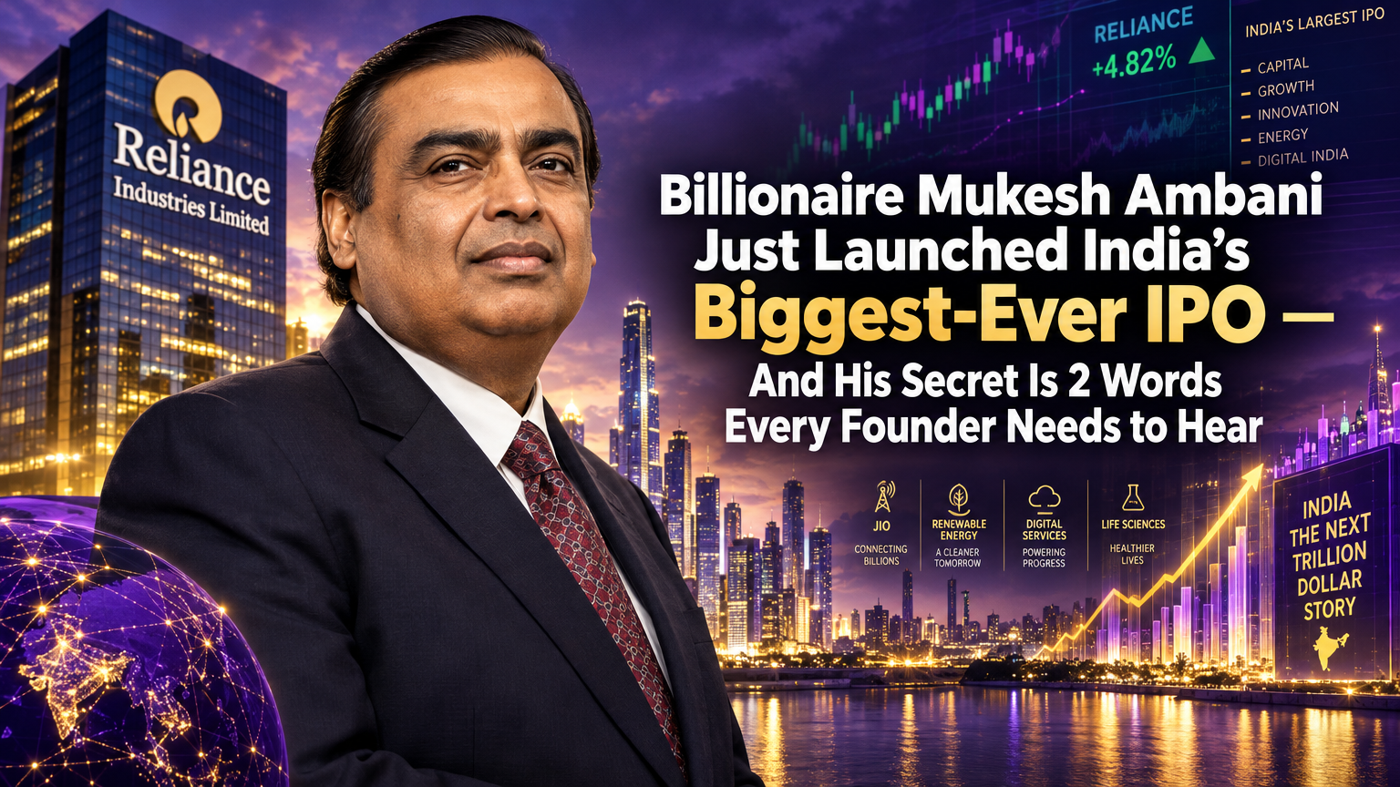 Billionaire Mukesh Ambani revealing the selling system lesson every startup founder needs