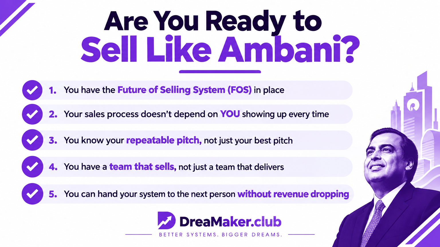 Five conditions every startup founder needs before scaling a selling system