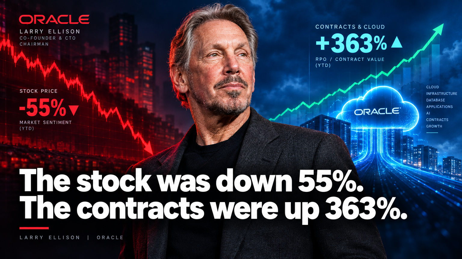 Billionaire Larry Ellison — the $207 billion loss and the selling system lesson every startup founder needs right now