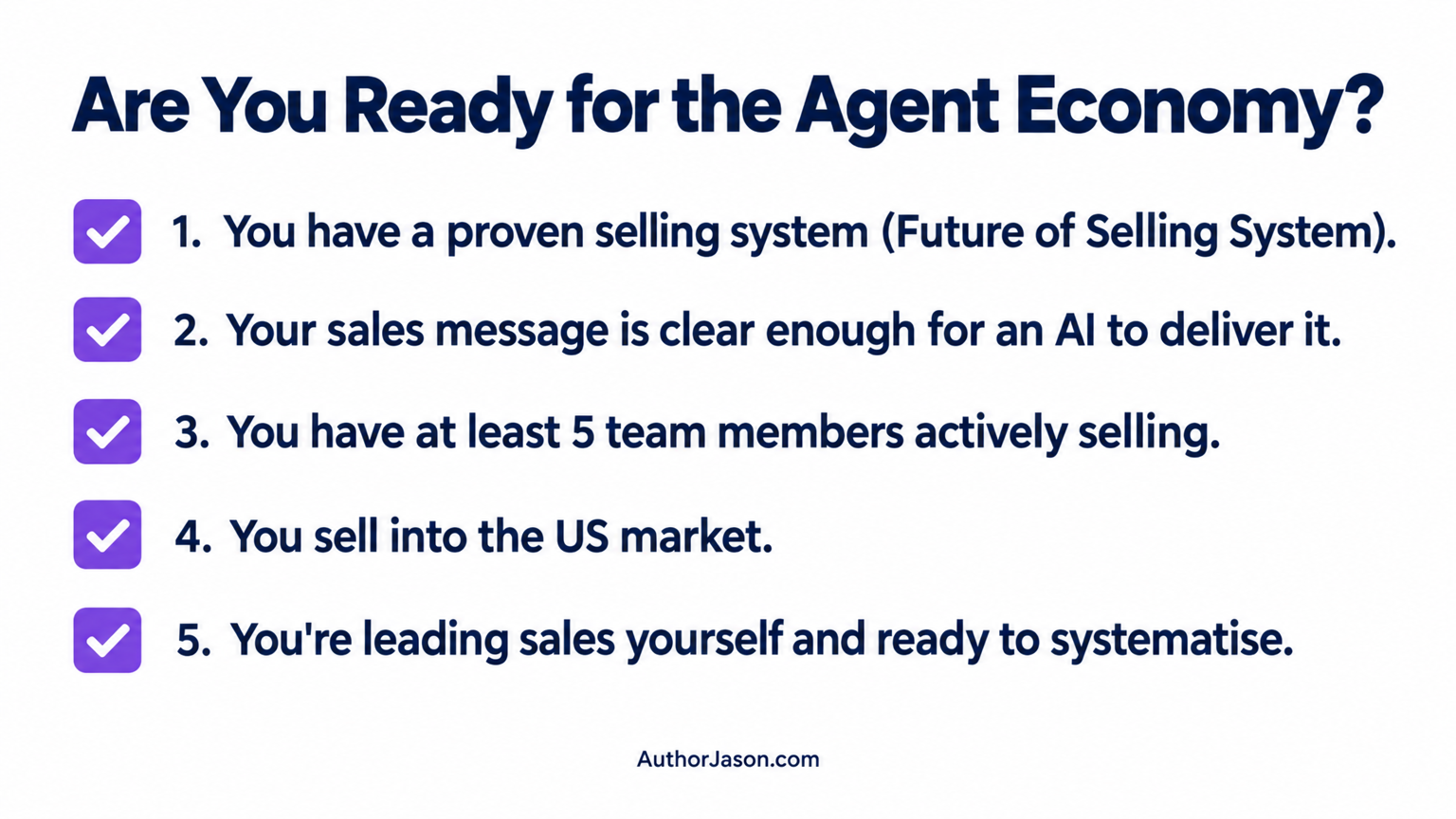 Are You Ready for the Agent Economy? Conditions checklist for startup founders