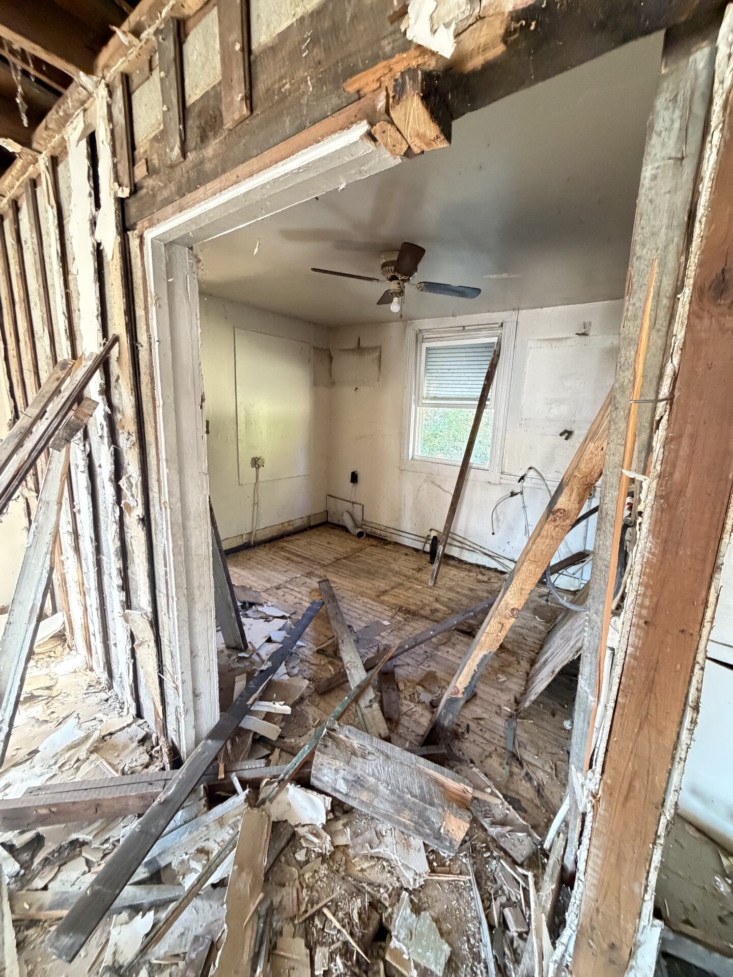 Gut demolition underway before the rebuild