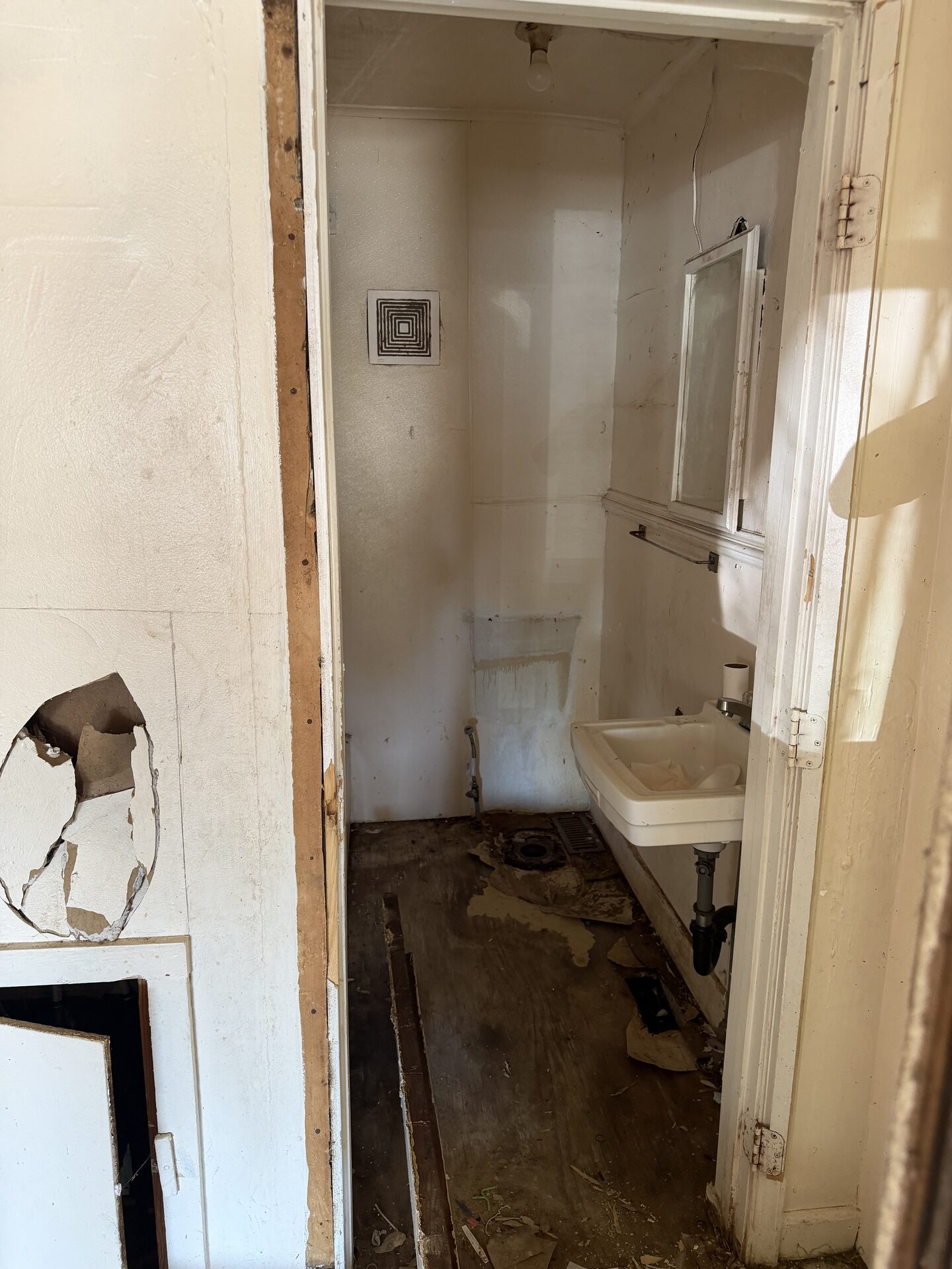 Original half bath before renovation