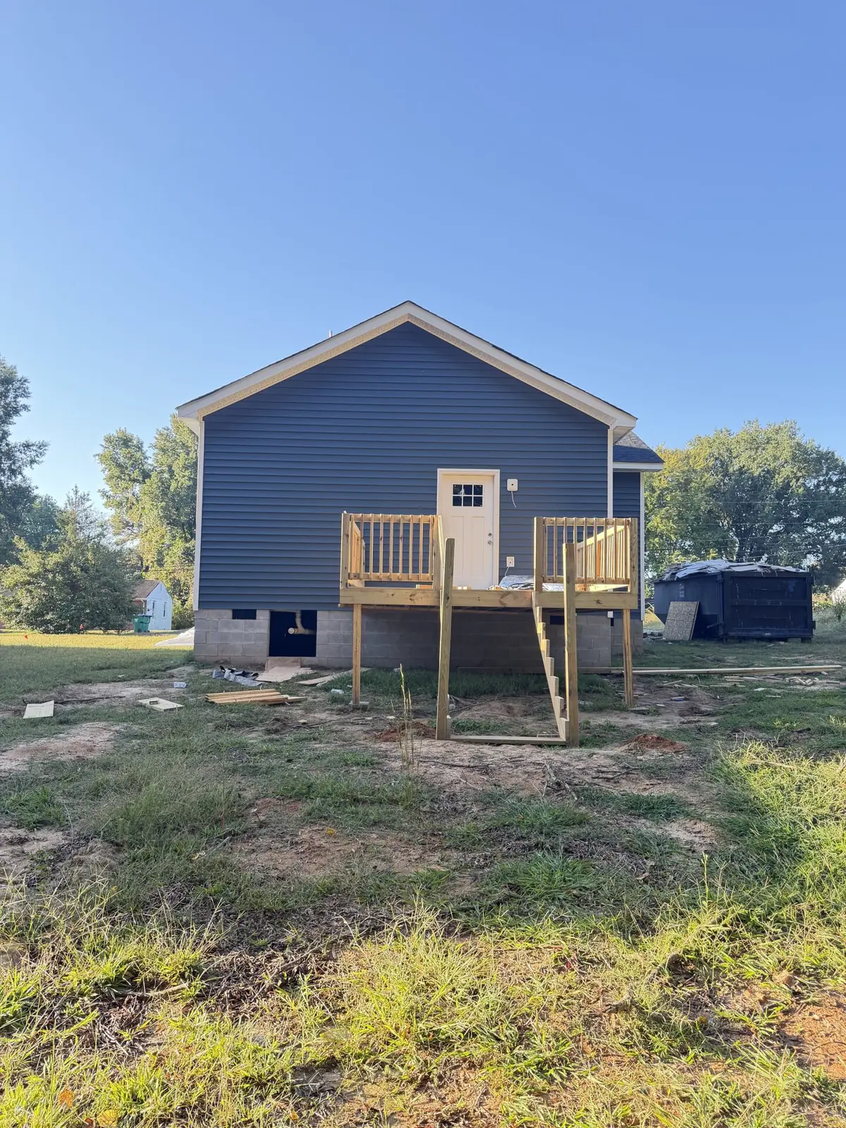 New construction, Richmond, VA: rear deck and stairs