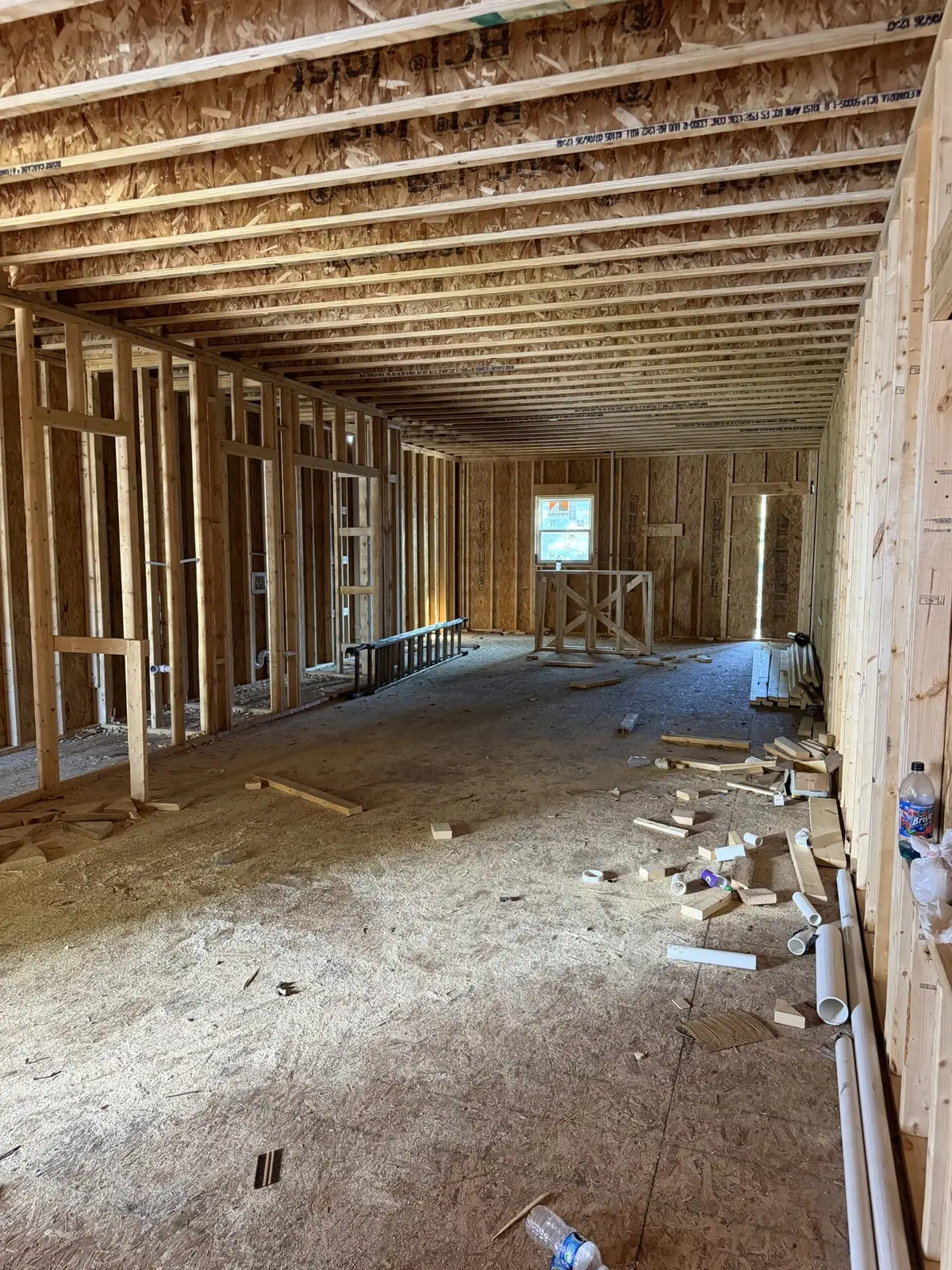 New construction, Petersburg, VA: first-floor framing and engineered joists
