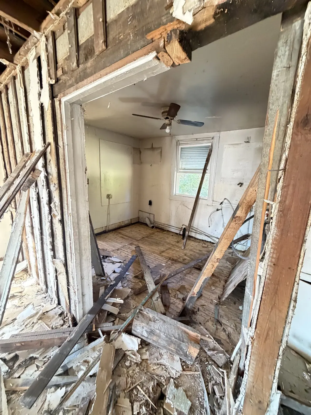 Renovation, Petersburg, VA: gut demolition before the rebuild