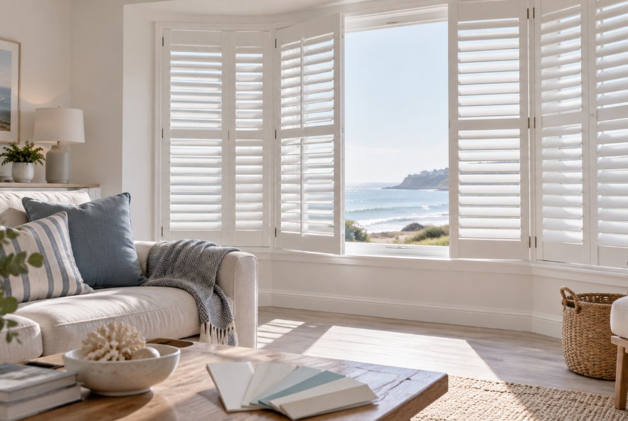 plantation shutters material for coastal homes