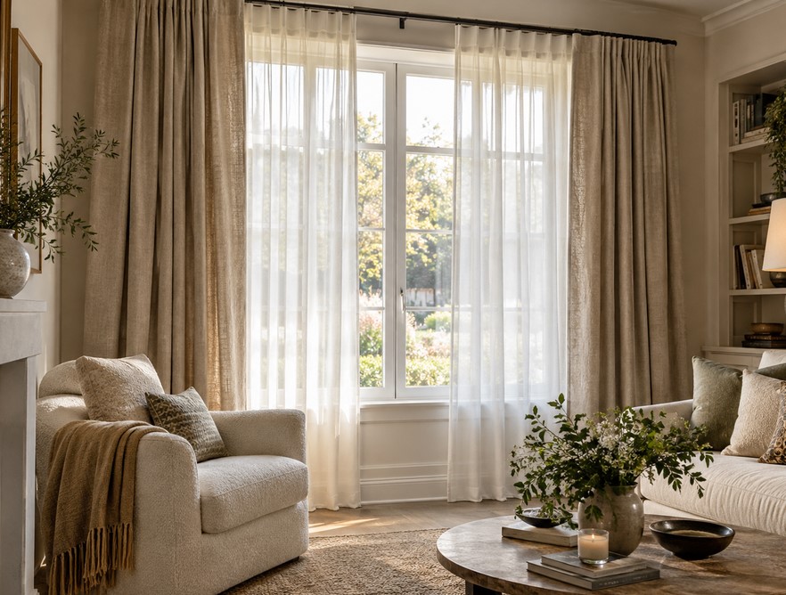 Cosy window dressing idea
