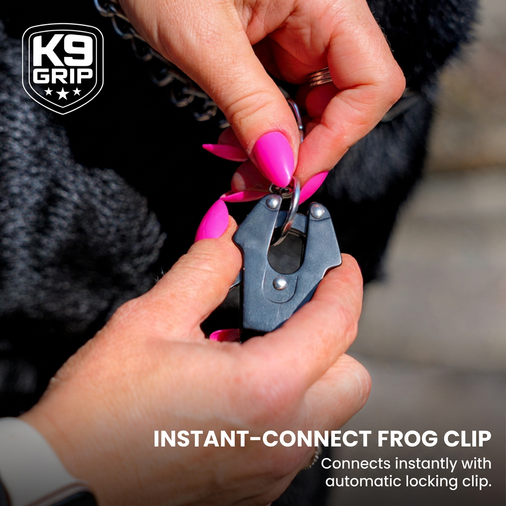 K9 Grip instant-connect frog clip