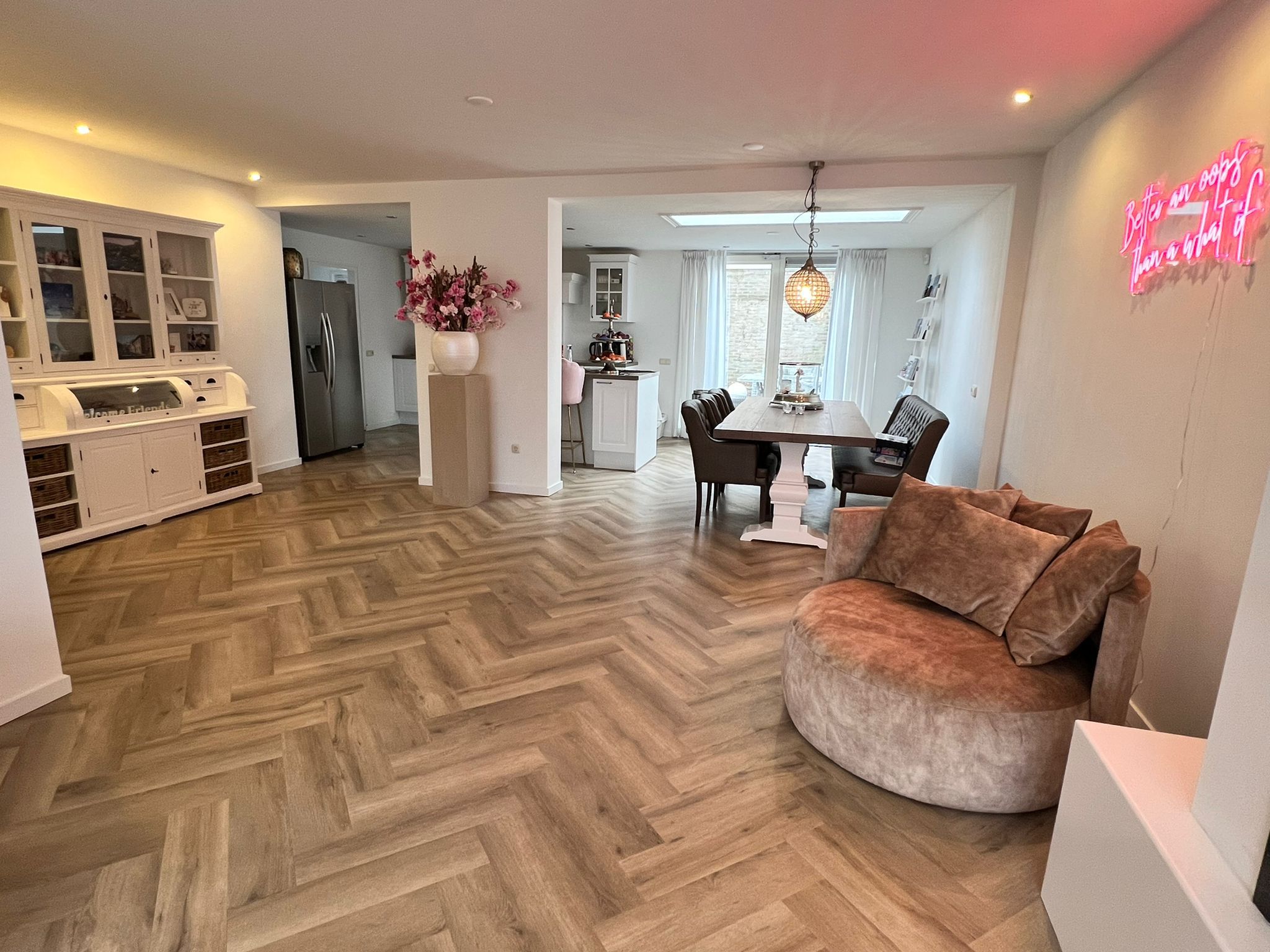Strak gelegde PVC vloer