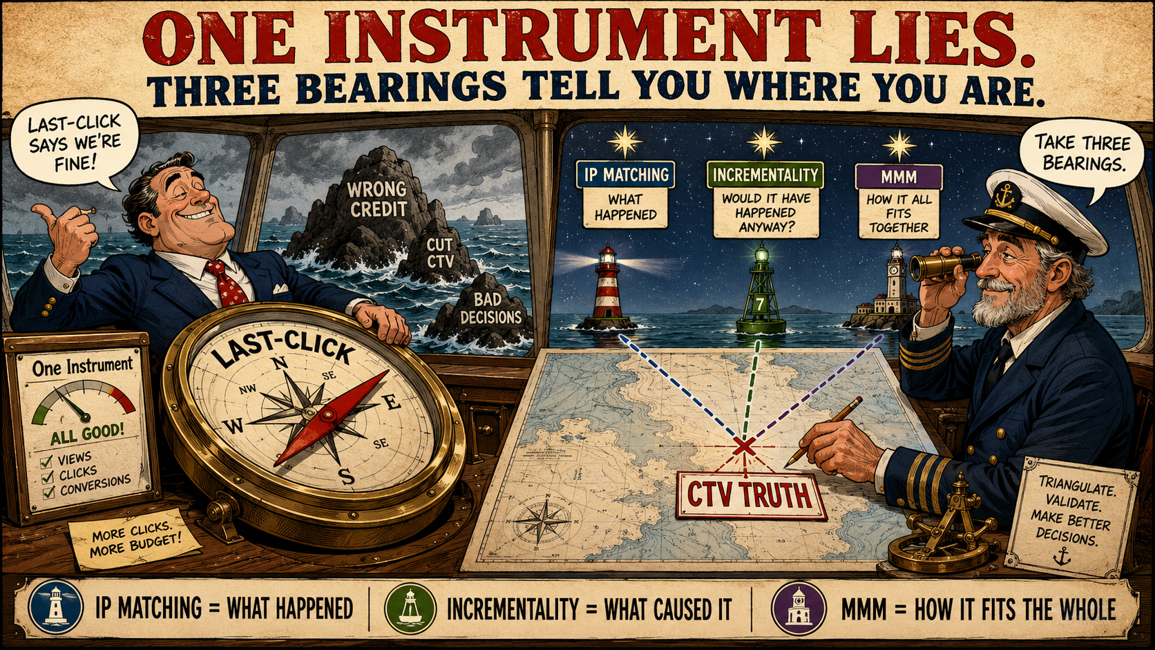 One Instrument Lies — Why CTV Measurement Has to Be Triangulated