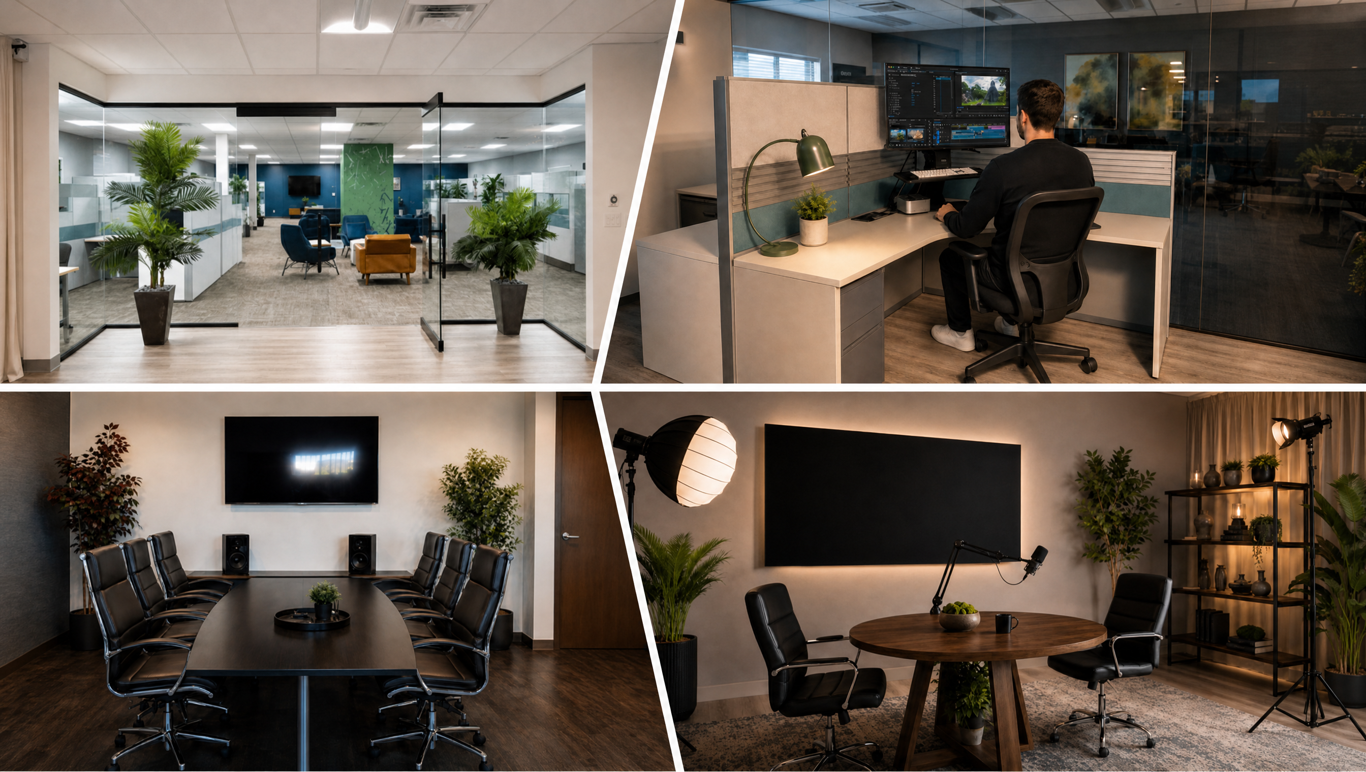 The CS & Co. Marketing Studio production stage and post-production suite in Plainview, New York.
