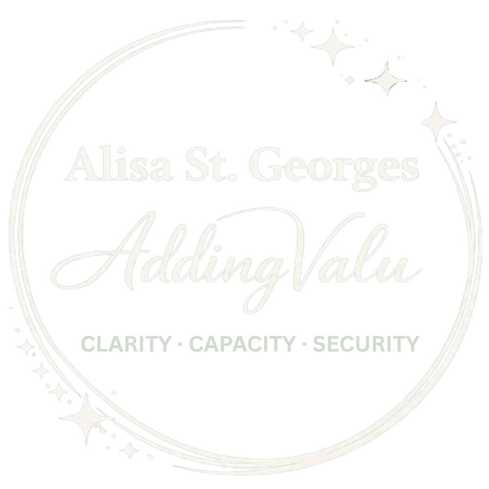 Alisa St. Georges — Adding Valu: Clarity · Capacity · Security