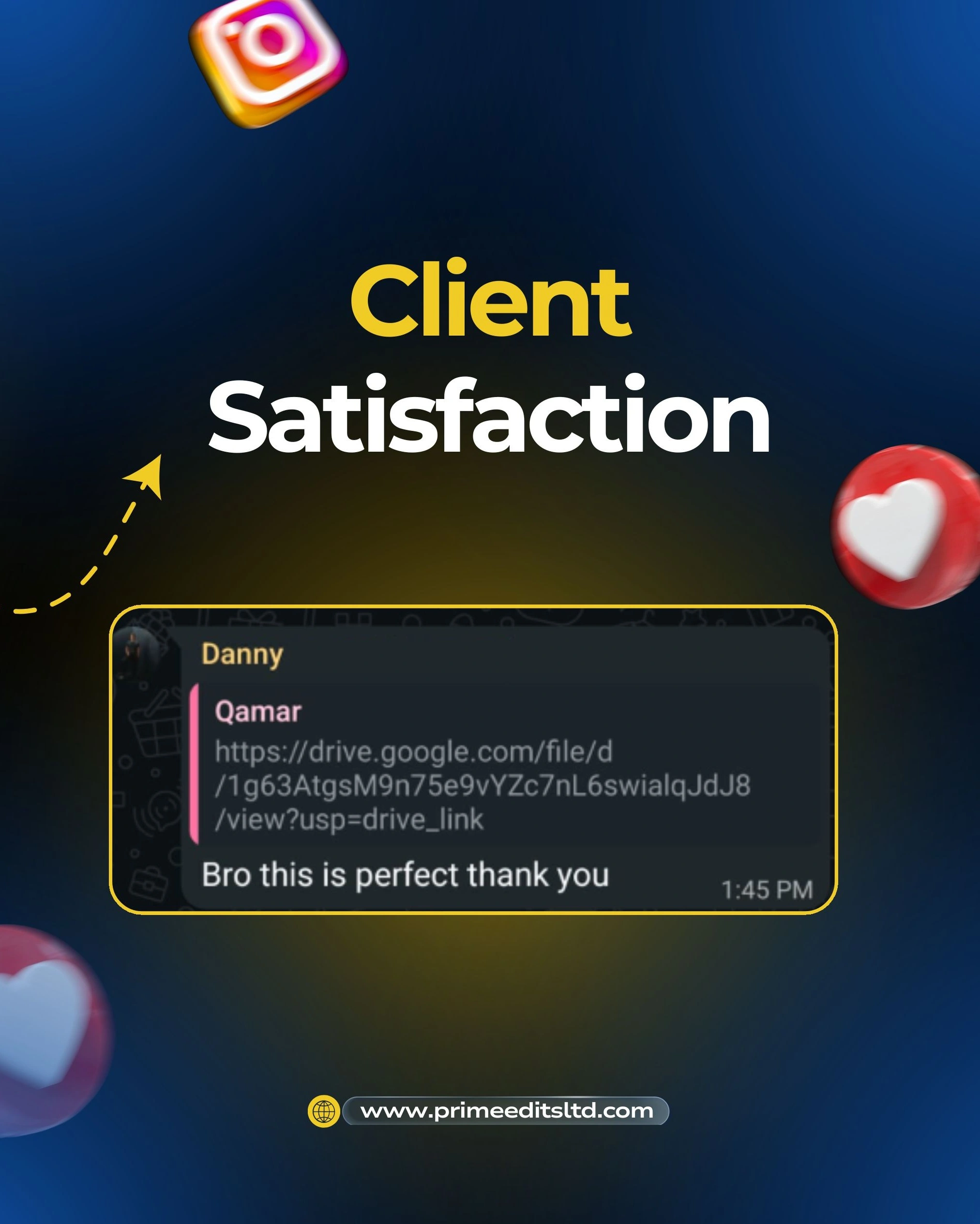 Client testimonial