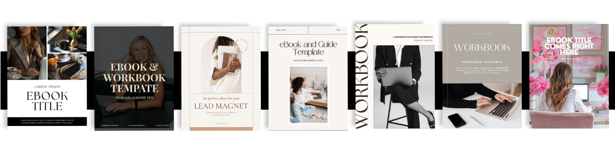 Canva ebook and workbook templates preview